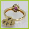 Image 2 : Genuine  0.50 ctw Ruby & Diamond Ring 14KT Yellow Gold Ring Size 6.5