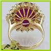 Image 2 : Genuine  7.91 ctw Ruby & Diamond Ring 14KT Yellow Gold Ring Size 6.5