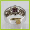 Image 3 : Genuine  0.48 ctw Ruby & Diamond Ring 14K TWhite Gold Ring Size 6.5
