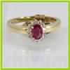 Image 1 : Genuine  0.64 ctw Ruby & Diamond Ring 14KT Yellow Gold Ring Size 6.5