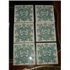 Image 1 : Set of six English Ceramic Tiles, Art Nouveau style by Pilkington's Tile & Pottery Co.