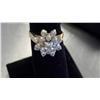 Image 1 : 1 Carat Flower Design Diamond Ring 14K Gold