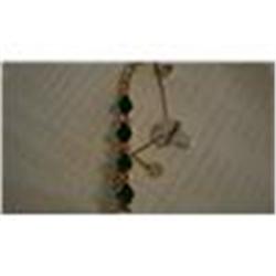 10 Carat Emerald & Diamond 14K Gold Bracelet, 14 Grams