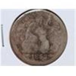 1853 Seated Quarter, Bold date!