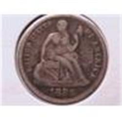 1889 Seated Dime VF/XF