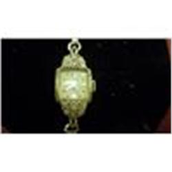 Vintage 14K W Gold 1 Ct Diamond Hamilton Ladies Dress Watch