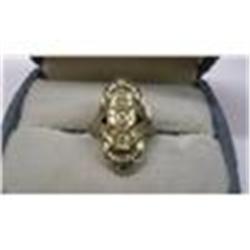 Antique 1 CT 3 Diamond Ring, 14K gold - 8.4 grams