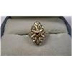 1 Ct Diamond Ruby Ring, 14K Gold - 5.6 grams