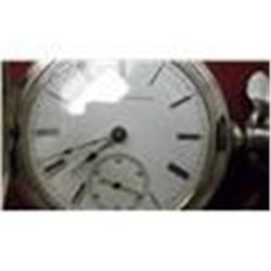 Sterling Silver Antique Elgin Pocket Watch, Perfect Working Condition