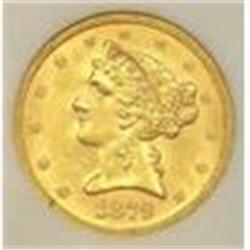 1879 $5 Liberty Gold Half Eagle, - RARE Coin