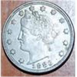 RARE 1883 No Cents Nickel, VF/XF