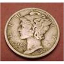 1921 Silver Mercury Dime