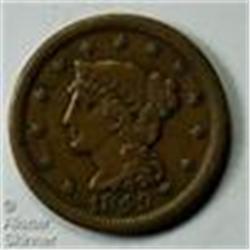RARE 1849 Large Cent, VF
