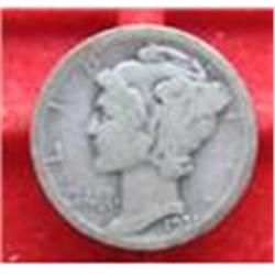 1921-D Silver Mercury Dime