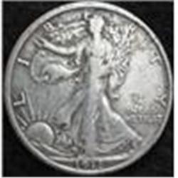 1918-S Silver Walking Half Dollar