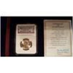 RARE ERROR 2007 Washington Dollar, No Rim Lettering, MS65