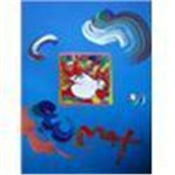 Peter Max "Flower-Blossom-Lady" Serigraph W/Original Paint