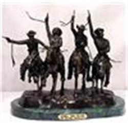 Coming Thru the Rye Bronze Remington Sculpture