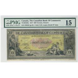 The Canadian Bank of Commerce, 1917 $20 #258522 CH-75-16-04-20a PMG CH F15.