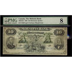 The Molsons Bank 1900 $10 #88287 CH-490-22-32 PMG VG8.