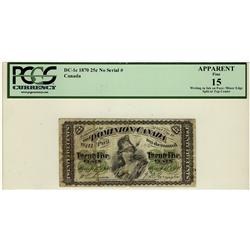 1870 25c DC-1c PCGS Apparent F15