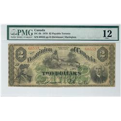 Dominion of Canada, 1870 $2 #68553, DC-3b PMG F12.  Only 18 examples known