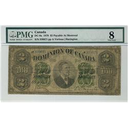 Dominion of Canada, 1878 $2 DC-9a #339871, PMG VG8.