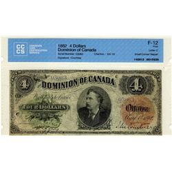 1882 $4 DC-10 #03083 CCCS F12 Small Corner Repair