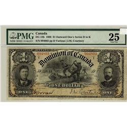 Dominion of Canada, 1898 $1 DC-13b #094802, PMG VF25.
