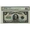 Image 1 : 1923 $1 DC-25n D2863304 PMG UNC64 EPQ.  Vibrant colours with great embossing.