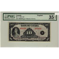 1935 $10 BC-7 #A993359, PMG VF35EPQ.