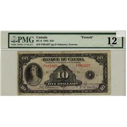 1935 $10 BC-8 #F081027, PMG F12.