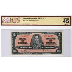 1937 $2 BC-22a #B/B5169277 BCS EF45 Original.