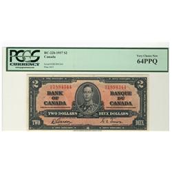 1937 $2 BC-22b #HB1894344, PCGS CH UNC64.