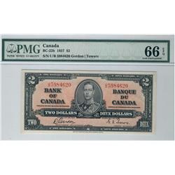 1937 $2 BC-22b #UB5984620, PCGS Gem UNC66.  Superb example.