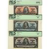 Image 1 : 1937 $2 BC-22c EF40,$5  BC-23c EF45, $10 BC-24b EF45.  Lot of 3 notes all PCGS graded.