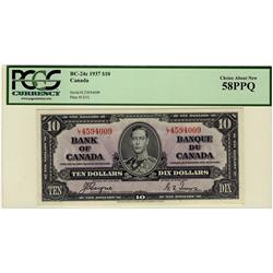 1937 $10 BC-24c L/T4594009 PCGS AU58PPQ