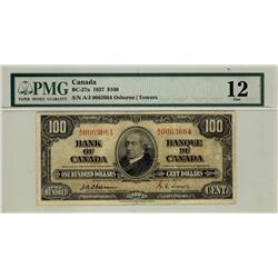 1937 $100 BC-27a /AJ0063664 PMG F12, an affordable example.