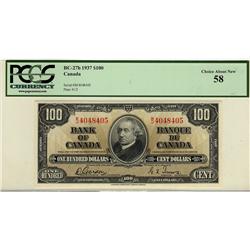 1937 $100 BC-27b #BJ4048405, PCGS CH AU58.