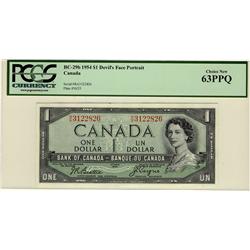 1954 $1 BC-29b #R/A3122826 PCGS UNC63PPQ