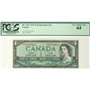 Image 1 : 1954 $1 BC-bA #*DO0539423, PCGS Choice UNC64.