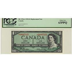 1954 $1 BC-37bA-I #*AM0007121 PCGS CH UNC63PPQ.