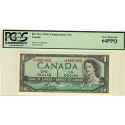 1954 $1 BC-37cA #*C/F0881062 PCGS UNC64PPQ
