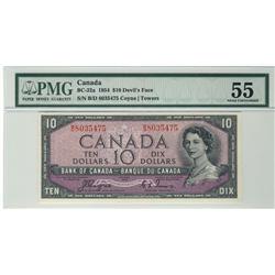 1954 $10 BC-32a #BD8035475, PMG AU55.