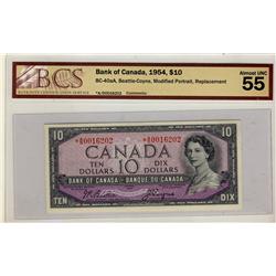 1954 $10 BC-40aA #*AD0016202 BCS AU55.