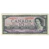 Image 1 : 1954 $10 BC-40bA #**UT0207667.  Rare replacement issue in above average gade, VF.