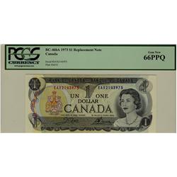 1973 $1 BC-46bA EAX2143975 PCGS UNC66PPQ