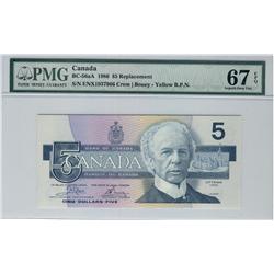 1986 $5 BC-56aA ENX1937966 PMG UNC67EPQ