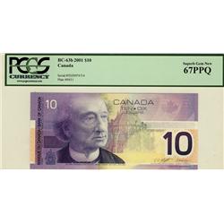 2001 $10 BC-63b FDZ9974714 PCGS UNC67