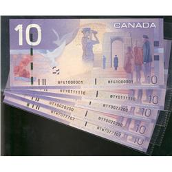 RADARS, 2008 BC-68b.  Lot includes #BFG1000001, BTY0111110, BTY0022200, BTY0020200 & BTW7077707. Lot